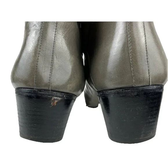 Sz 13 M Mens 70s Pierre Cardin Ankle Boots Mushroom Gray Disco Superfly